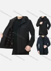 Wholesale Men's Casual Plain Hooded Thermal Lined Long Sleeve Zipper Coat - Liuhuamall