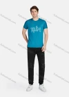 Wholesale Men's Athletic Sporty Breathable Letter Graphic Striped Round Neck Short Sleeve Tee 211# - Liuhuamall