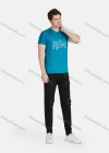 Wholesale Men's Athletic Sporty Breathable Letter Graphic Striped Round Neck Short Sleeve Tee 211# - Liuhuamall