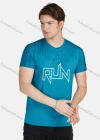 Wholesale Men's Athletic Sporty Breathable Letter Graphic Striped Round Neck Short Sleeve Tee 211# - Liuhuamall