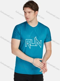 Wholesale Men's Athletic Sporty Breathable Letter Graphic Striped Round Neck Short Sleeve Tee 211#, LIUHUA CLOTHING WHOLESALE