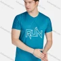 Wholesale Men's Athletic Sporty Breathable Letter Graphic Striped Round Neck Short Sleeve Tee 211# preview