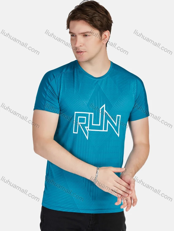 Wholesale Men's Athletic Sporty Breathable Letter Graphic Striped Round Neck Short Sleeve Tee 211#, Guangzhou Clothing Wholesale Market & Suppliers - LIUHUAMALL, Men