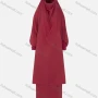 Wholesale Women's Islamic Modest Linen Plain Prayer Maxi Abaya Dress With Hijab 2 Pieces Set preview