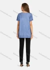 Wholesale Women's Casual Round Neck Short Sleeve Drawstring Floral Print Plain Tunic - Liuhuamall