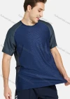 Wholesale Men's Athletic Short Sleeve Colorblock Running T-shirts - Liuhuamall