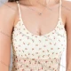 Wholesale Women's Casual Floral Spaghetti Strap Shirred Lace Trim Built-in Bra Lingerie F87# Beige Clothing Wholesale Market Liuhua