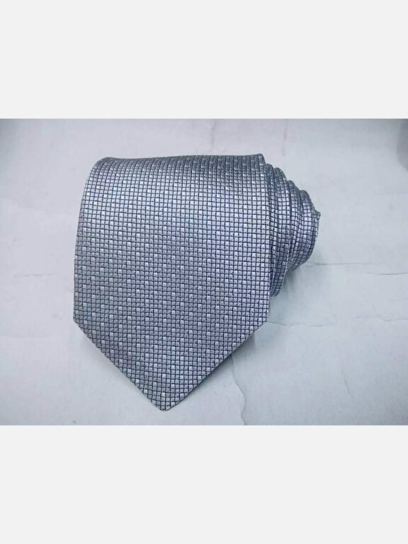Men's Trendy Allover Mini Plaid Print Tie & Pocket Square & Cufflinks Sets, Clothing Wholesale Market -LIUHUA, 