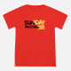 Men's Plus Size Round Neck Short Sleeve Letter & Figure Print T-Shirt Red Clothing Wholesale Market -LIUHUA