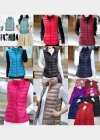 Wholesale Women's Casual High Neck Thermal Lined Plain Pockets Vest Puffer Jacket 15# - Liuhuamall