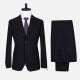 Men's Formal Lapel Button Plain Flap Pockets Blazer Jacket & Pants 2 Piece Set 3122# Black Clothing Wholesale Market -LIUHUA