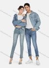 Wholesale Men's Casual Distressed Ripped Flap Pockets Long Sleeve Button Down Denim Jacklet - Liuhuamall