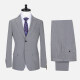 Men's Business Lapel Single Breasted Plain Flap Pockets Blazer Jacket & Pants 2 Piece Set 721185# Gray Clothing Wholesale Market -LIUHUA