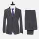 Men's Business Lapel Single Breasted Plain Flap Pockets Blazer Jacket & Pants 2 Piece Set 721185# Dark Gray Clothing Wholesale Market -LIUHUA