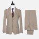 Men's Business Lapel Single Breasted Plain Flap Pockets Blazer Jacket & Pants 2 Piece Set 97098# Khaki Clothing Wholesale Market -LIUHUA