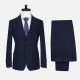 Men's Business Lapel Single Breasted Plain Flap Pockets Blazer Jacket & Pants 2 Piece Set 97098# Navy Clothing Wholesale Market -LIUHUA