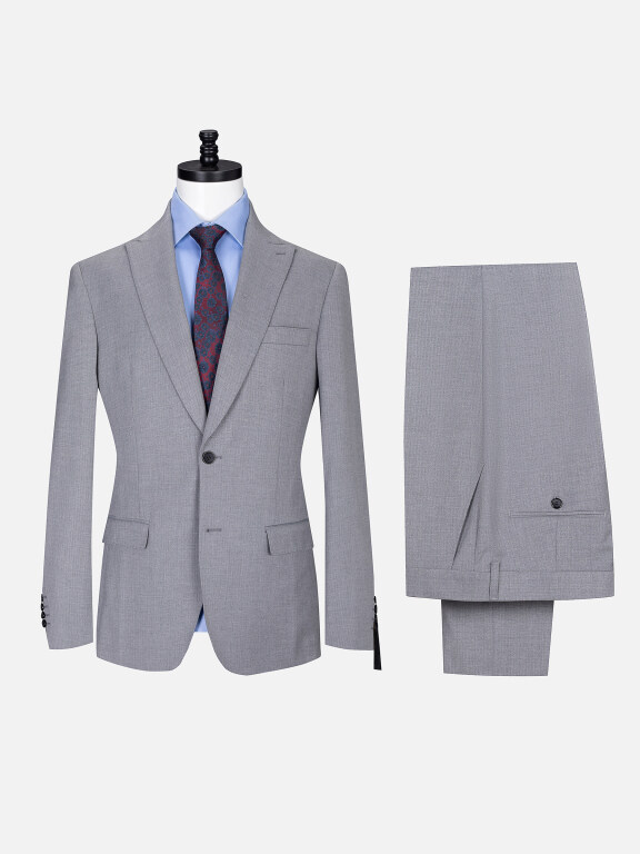 Men's Formal Single Breasted Striped Flap Pockets Lapel Blazer & Vest & Pants 3 Piece Sets D3337#, Clothing Wholesale Market -LIUHUA, 