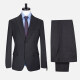 Men's Formal Single Breasted Striped Flap Pockets Lapel Blazer & Vest & Pants 3 Piece Sets D3337# Dim Gray Clothing Wholesale Market -LIUHUA
