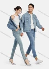 Wholesale Men's Casual Distressed Ripped Flap Pockets Long Sleeve Button Down Denim Jacklet - Liuhuamall