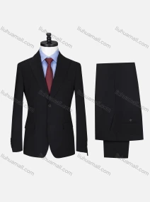 Wholesale Men's Formal Lapel Single Breasted Ribbed Plain Flap Pockets Blazer Jacket & Pants 2 Piece Set X7175#, LIUHUA CLOTHING WHOLESALE