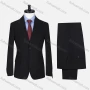 Wholesale Men's Formal Lapel Single Breasted Ribbed Plain Flap Pockets Blazer Jacket & Pants 2 Piece Set X7175# preview