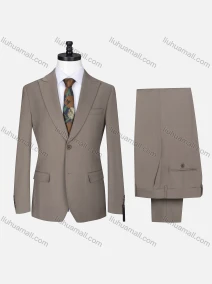 Wholesale Men's Business Lapel Single Breasted Plain Pockets Blazer Jacket & Pants 2 Piece Set X7632-9#, LIUHUA CLOTHING WHOLESALE
