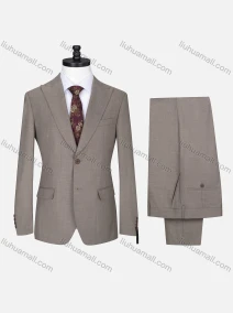 Wholesale Men's Formal Lapel Single Breasted Plain Flap Pockets Blazer Jacket & Pants 2 Piece Set X7702#, LIUHUA CLOTHING WHOLESALE