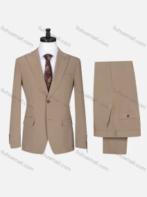 Wholesale Men's Formal Lapel Button Plain Flap Pockets Blazer Jacket & Pants 2 Piece Set X7812#, LIUHUA CLOTHING WHOLESALE