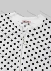 Wholesale Women's Casual Mock Neck Long Sleeve Zip Polka Dot Crop Jacket 6239# - Liuhuamall
