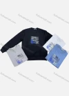 Wholesale Men's 100%Cotton Casual Letter Print Round Neck Long Sleeve T-Shirt - Liuhuamall