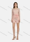 Wholesale Women's Casual Guipure Lace Long Sleeve Top 2-piece Set 28299# - Liuhuamall