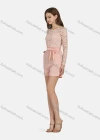 Wholesale Women's Casual Guipure Lace Long Sleeve Top 2-piece Set 28299# - Liuhuamall