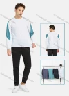 Wholesale Men's Athletic Long Sleeve Colorblock Running T-shirts - Liuhuamall