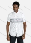 Wholesale Men's Abstract Print Button Down Short Sleeve Casual Shirt - Liuhuamall