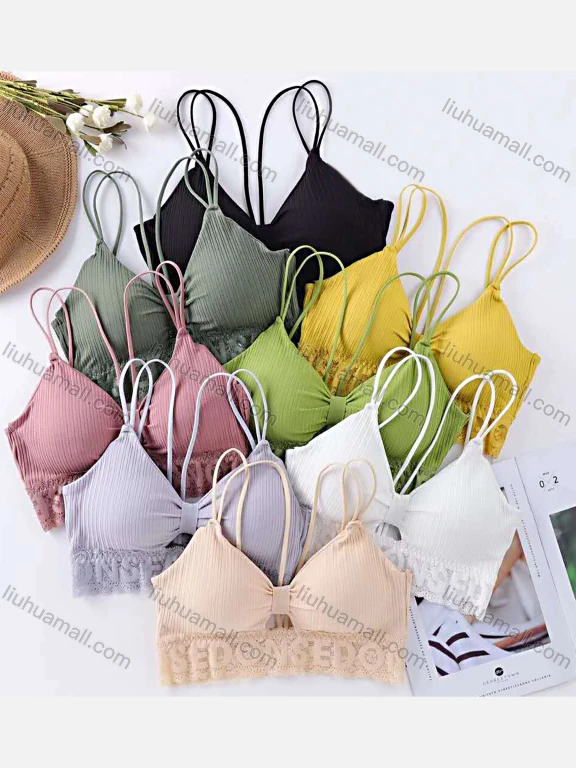 Wholesale Womem's Plain Embroidered Comfortable Thin Bra