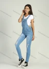 Wholesale Women's Casual Adjustable Strap Distressed Ripped Skinny Denim Overall - Liuhuamall