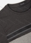 Wholesale Men's Casual Colorblockr Stripe Round Neck Short Sleeve Tee - Liuhuamall