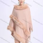 Wholesale Women's Casual Batwing Sleeve Fringe Trim Fur Cape preview