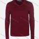 Wholesale Men's Casual Slim Fit V Neck Long Sleeve Plain Sweater 8301# Red Wholesale Clothing Market & Suppliers -LIUHUAMALL