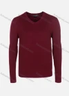 Wholesale Men's Casual Slim Fit V Neck Long Sleeve Plain Sweater 8301# - Liuhuamall