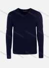Wholesale Men's Casual Slim Fit V Neck Long Sleeve Plain Sweater 8301# - Liuhuamall
