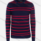 Wholesale Men's Casual Slim Fit Crew Neck Long Sleeve Striped Knit Sweater 8310# Navy Guangzhou Clothing Wholesale Market & Suppliers -LIUHUAMALL