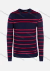 Wholesale Men's Casual Slim Fit Crew Neck Long Sleeve Striped Knit Sweater 8310# - Liuhuamall