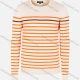 Wholesale Men's Casual Slim Fit Crew Neck Long Sleeve Striped Knit Sweater 8312# Orange Clothing Wholesale Market Liuhua