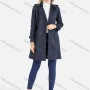 Wholesale Women's Plain Double Breasted Buckle Belted Casual Trench Coat 061# preview