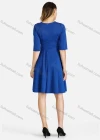 Wholesale Women's V Neck Half Sleeve Rhinestone A Line Pleated Knee Length Dress - Liuhuamall