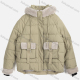 Wholesale Women's Casual Plain Splicing Drawstring Flap Pockets Hooded Thermal Puffer Coat 2306# Green Guangzhou Clothing Wholesale Market & Suppliers -LIUHUAMALL