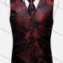Wholesale Men's Formal Paisley Print Silky Waistcoat With Necktie 2-piece Set preview