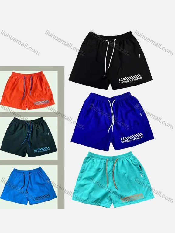 Wholesale Men's Letter Drawstring Athletic Shorts 857#