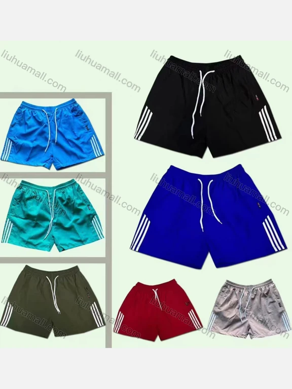 Wholesale Men's Striped Drawstring Athletic Shorts 934#